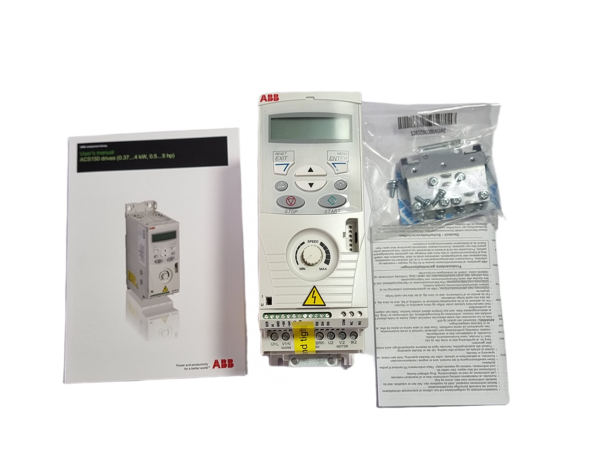 ABB ACS150-03U-01A2-4 LV AC MICRO DRIVE 0.37KW 1/2 HP
