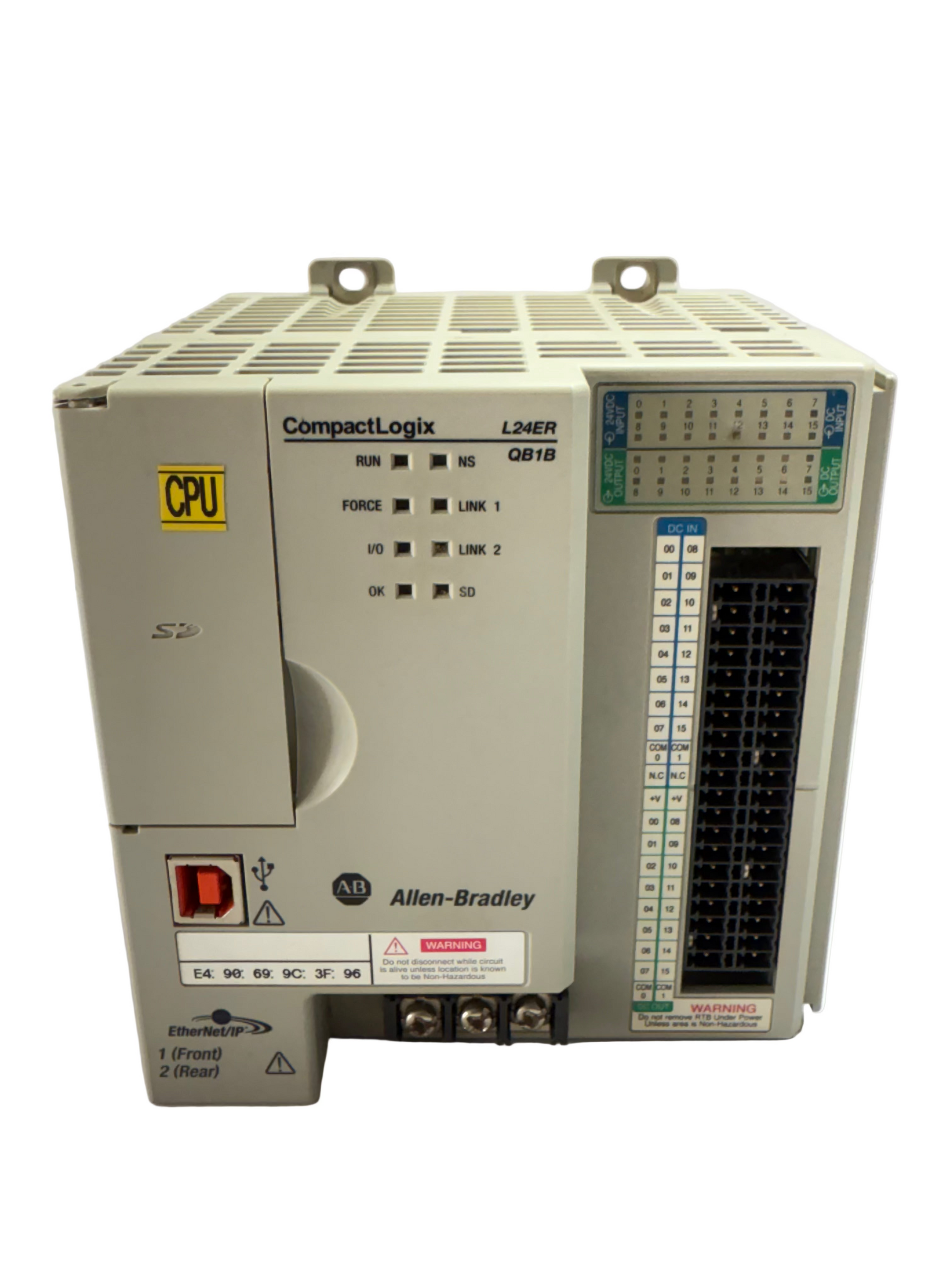 ALLEN BRADLEY 1769-L24ER-QB1B COMPACTLOGIX 750KB D I/O CONTROLLER