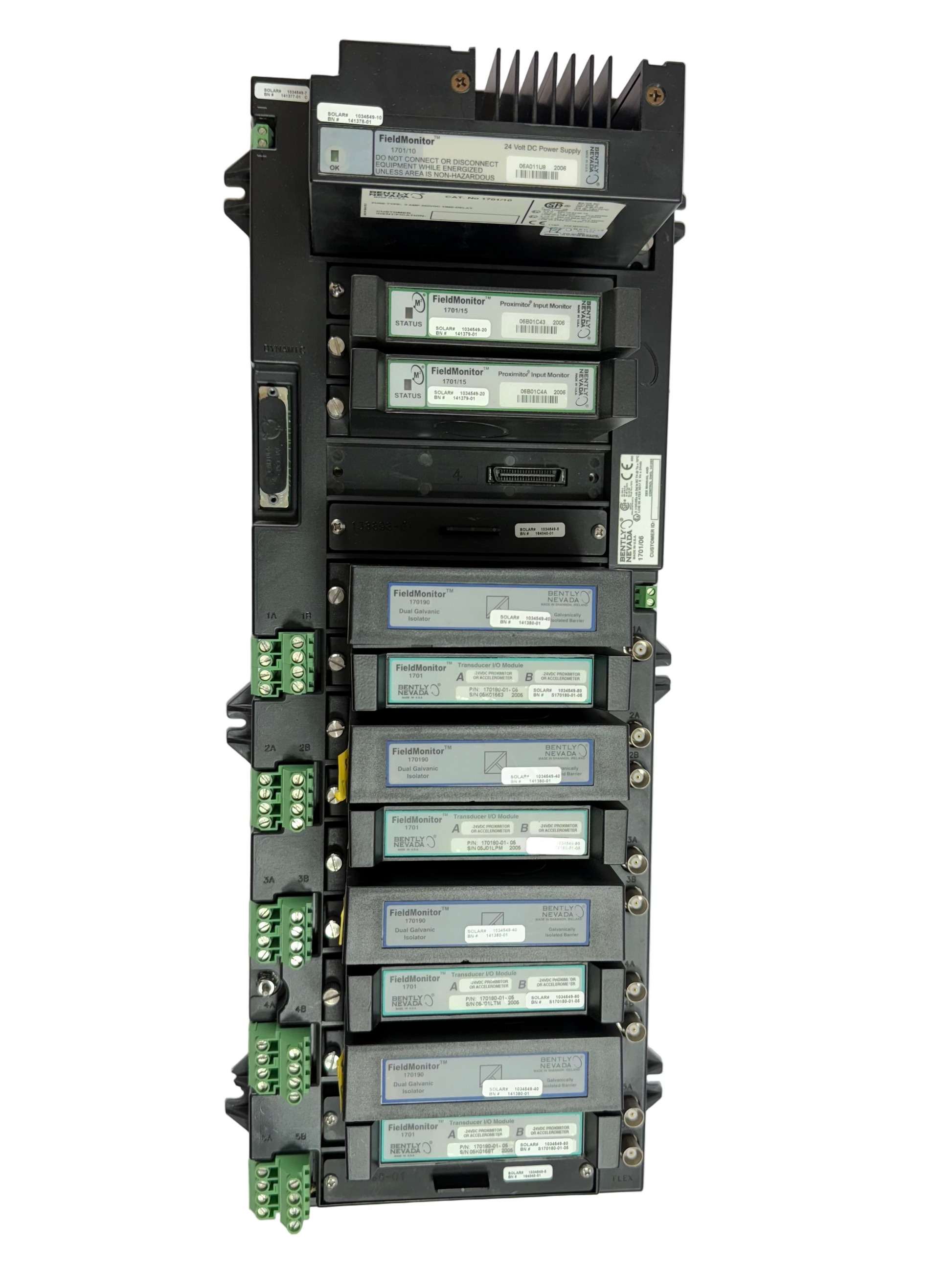 BENTLY NEVADA 1701/06 FIELDMONITEOR PLC SET 1701/06 ISOLATER TERMINAL BASE
