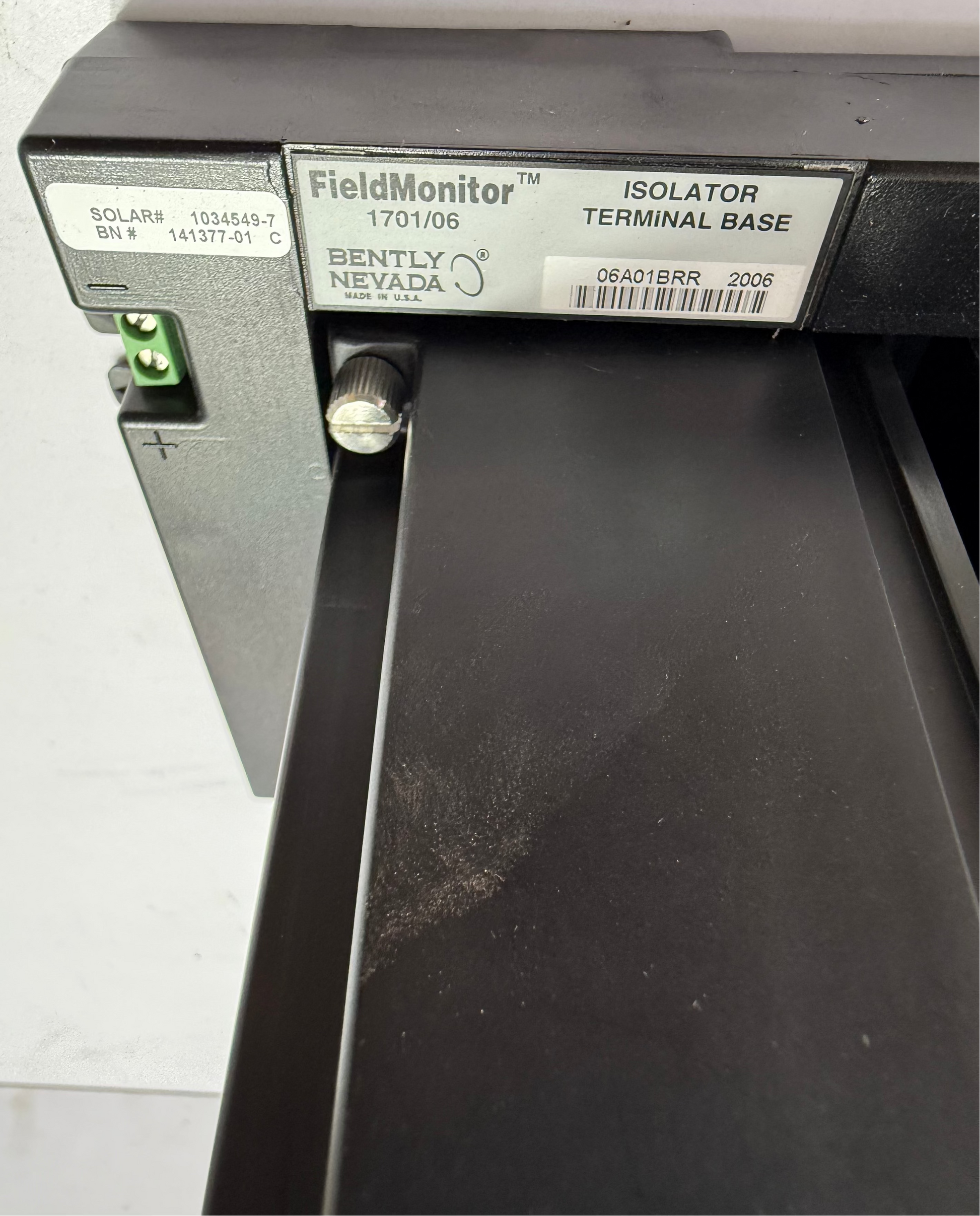 BENTLY NEVADA 1701/06 FIELDMONITEOR PLC SET 1701/06 ISOLATER TERMINAL BASE