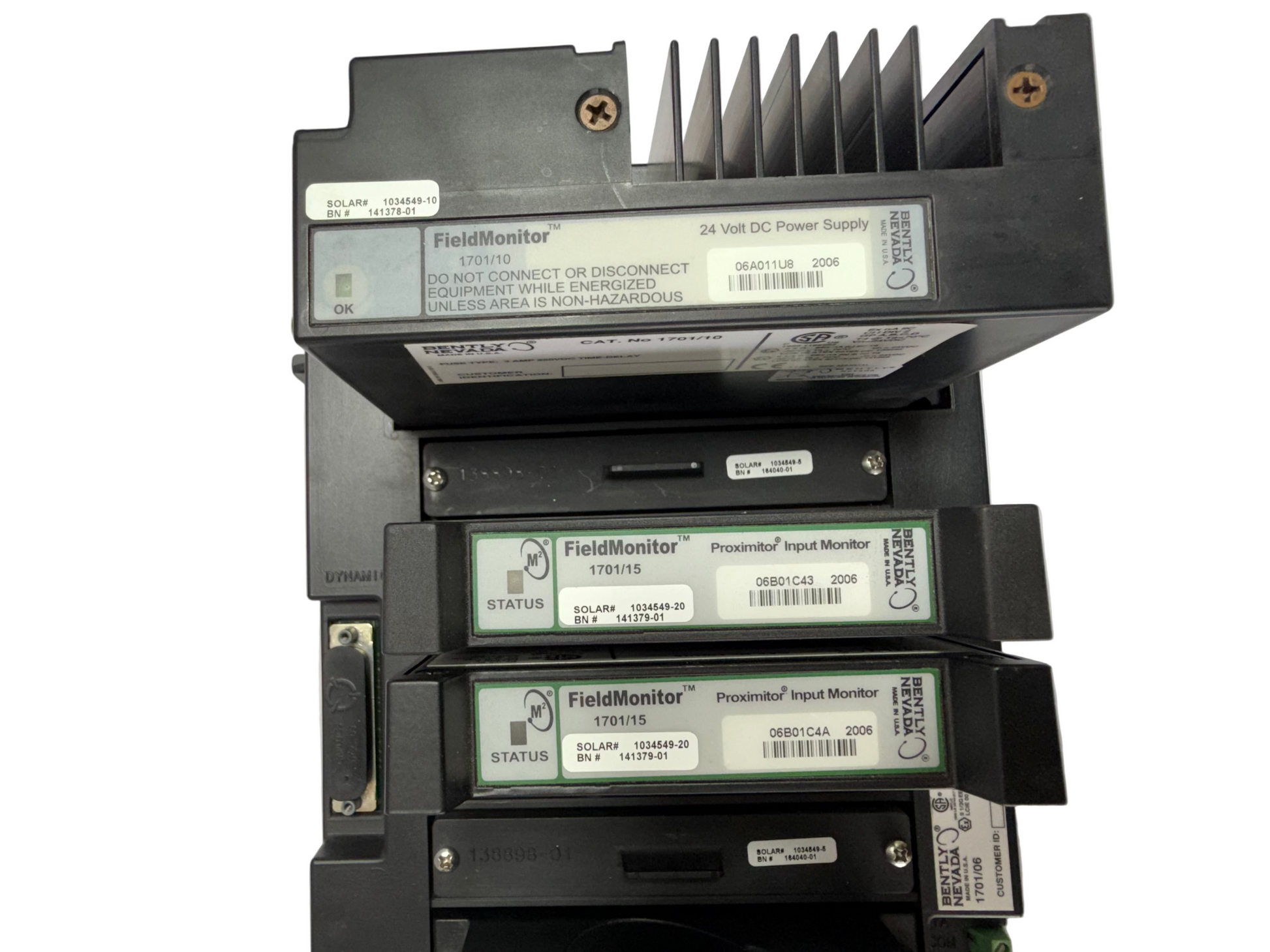 BENTLY NEVADA 1701/06 FIELDMONITEOR PLC SET 1701/06 ISOLATER TERMINAL BASE