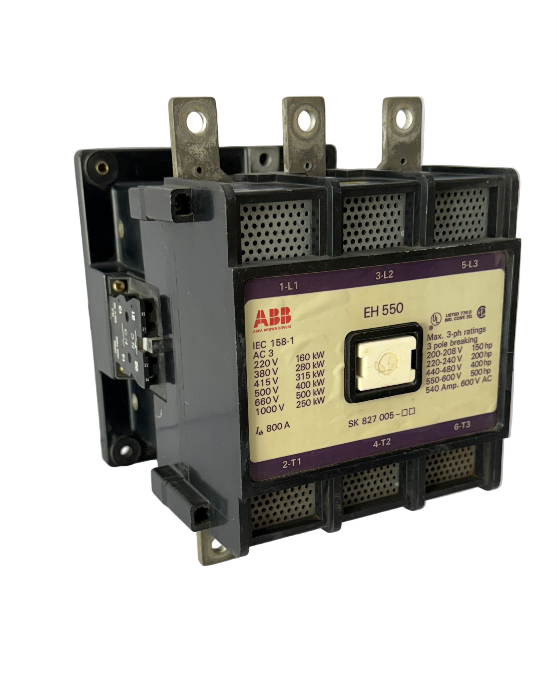 ABB EH550 800AMP 3 POLE BREAKING CONTACTOR
