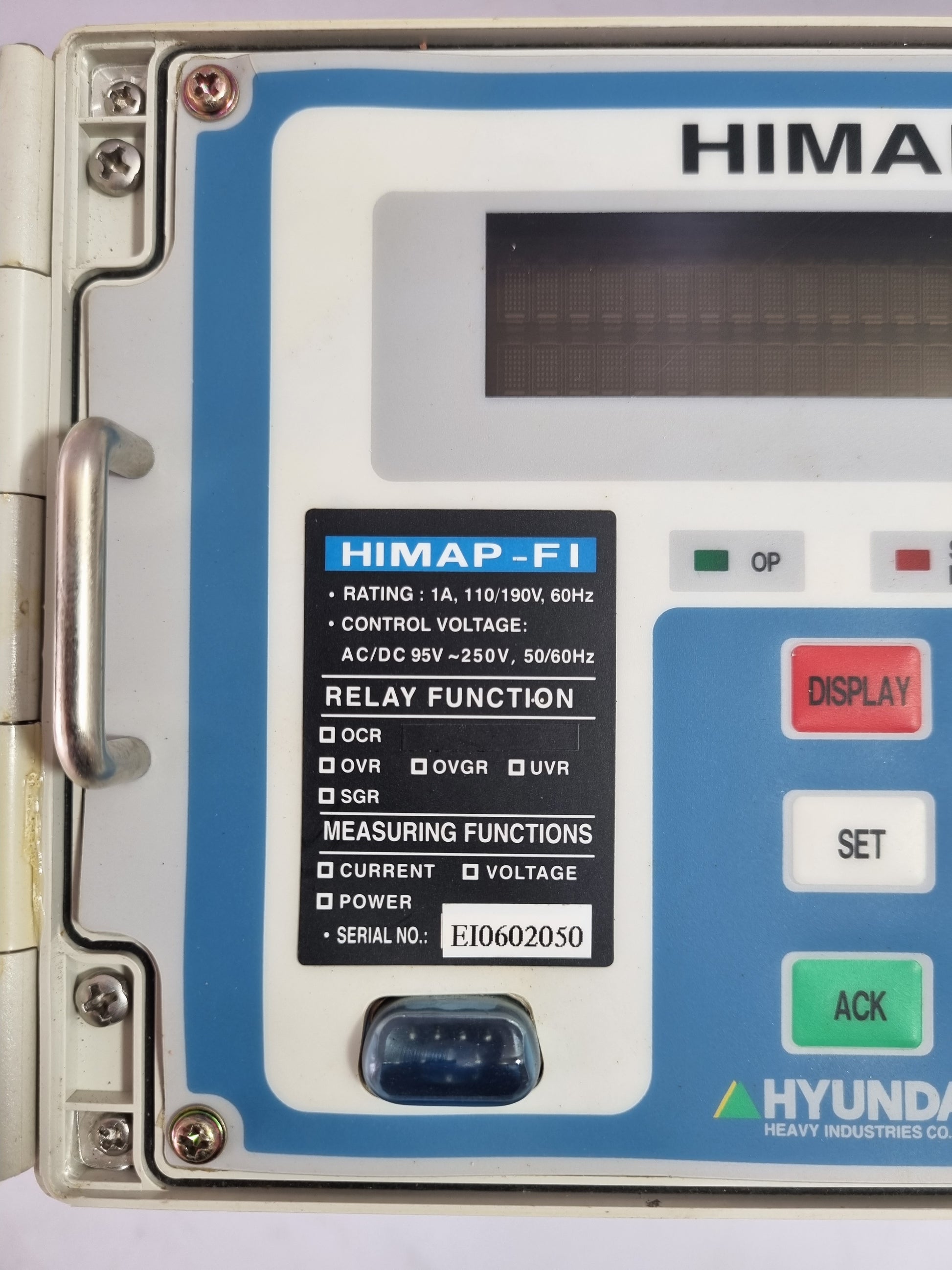 HYUNDAI HIMAP-F1 INTELLIGENT MEASURING & PROTECTION DEVICE