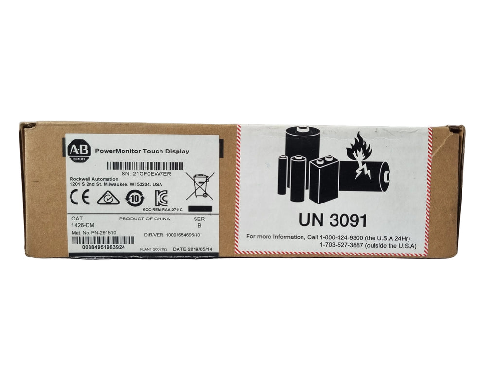 ALLEN-BRADLEY 1426-DM SER B 24VDC POWERMONITOR TOUCH DISPLAY HMI PANEL