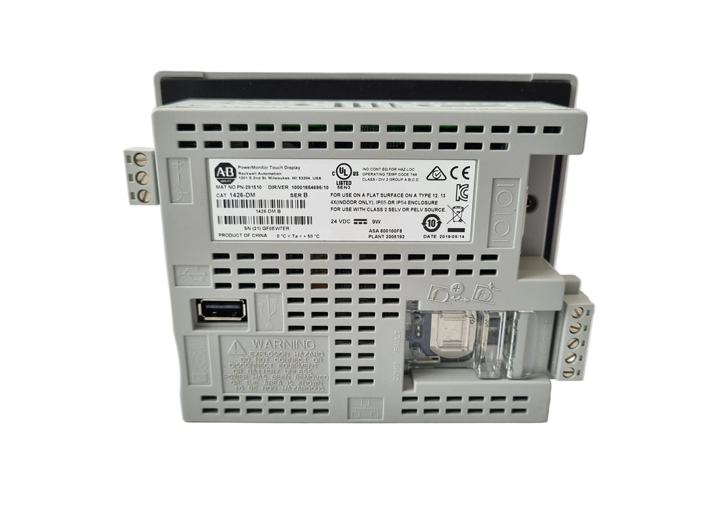 ALLEN-BRADLEY 1426-DM SER B 24VDC POWERMONITOR TOUCH DISPLAY HMI PANEL