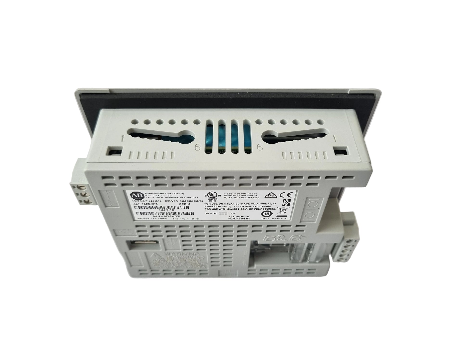 ALLEN-BRADLEY 1426-DM SER B 24VDC POWERMONITOR TOUCH DISPLAY HMI PANEL