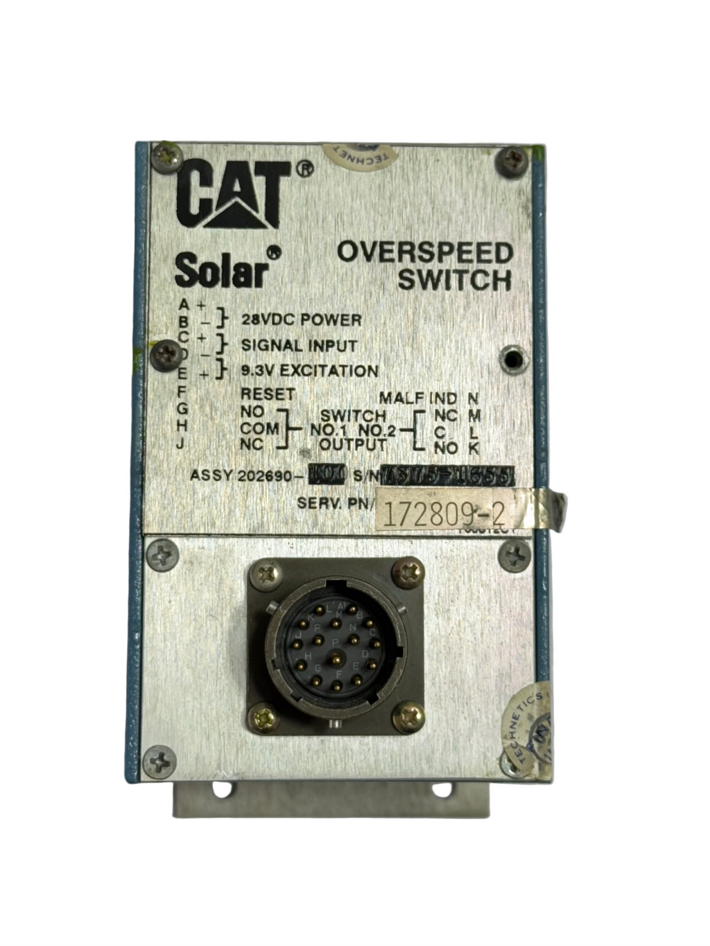 CAT SOLAR 202690-100 OVERSPEED SWITCH 172809-2