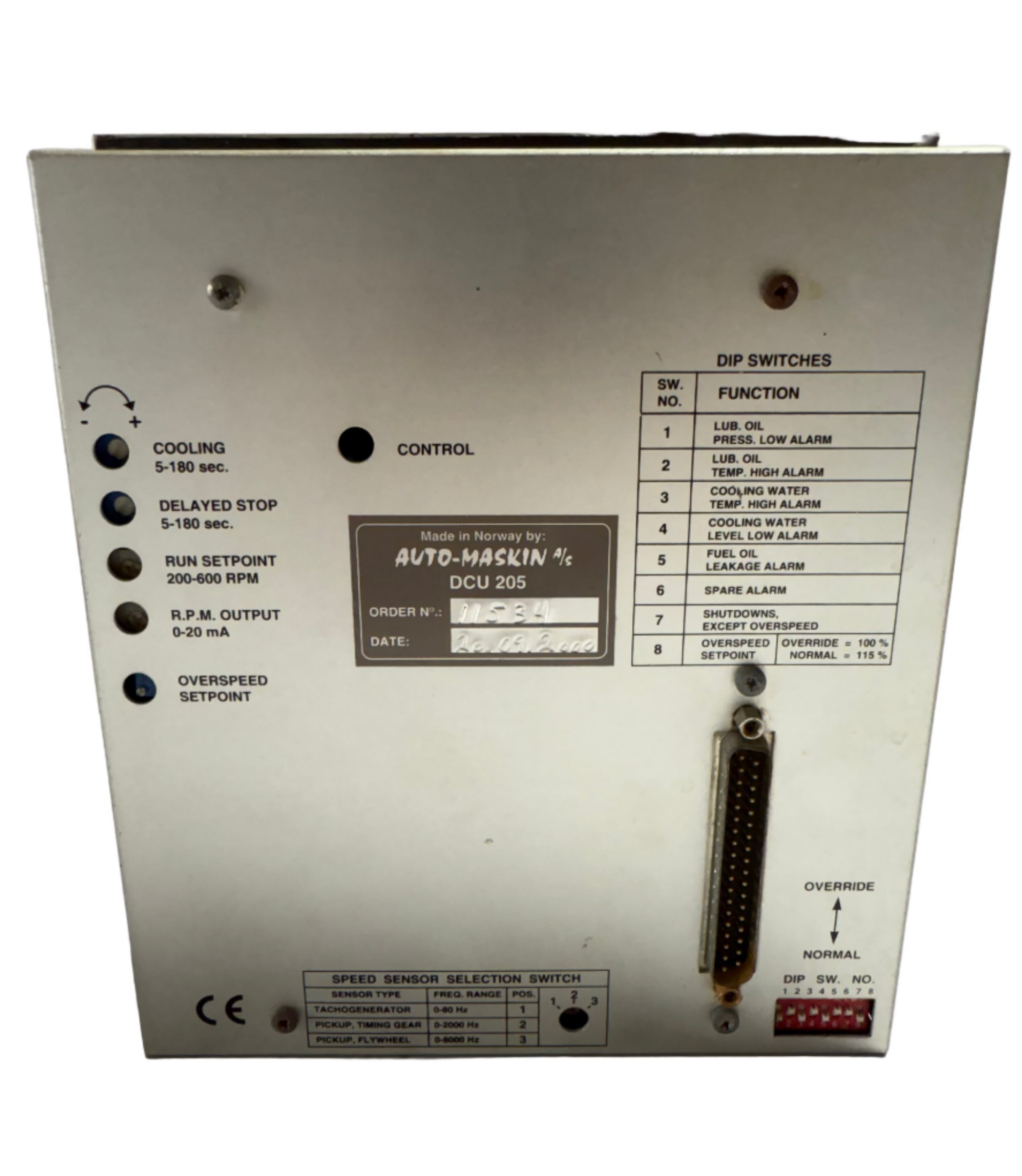 AUTO-MASKIN DCU 205 DIESEL ENGINE CONTROL UNIT