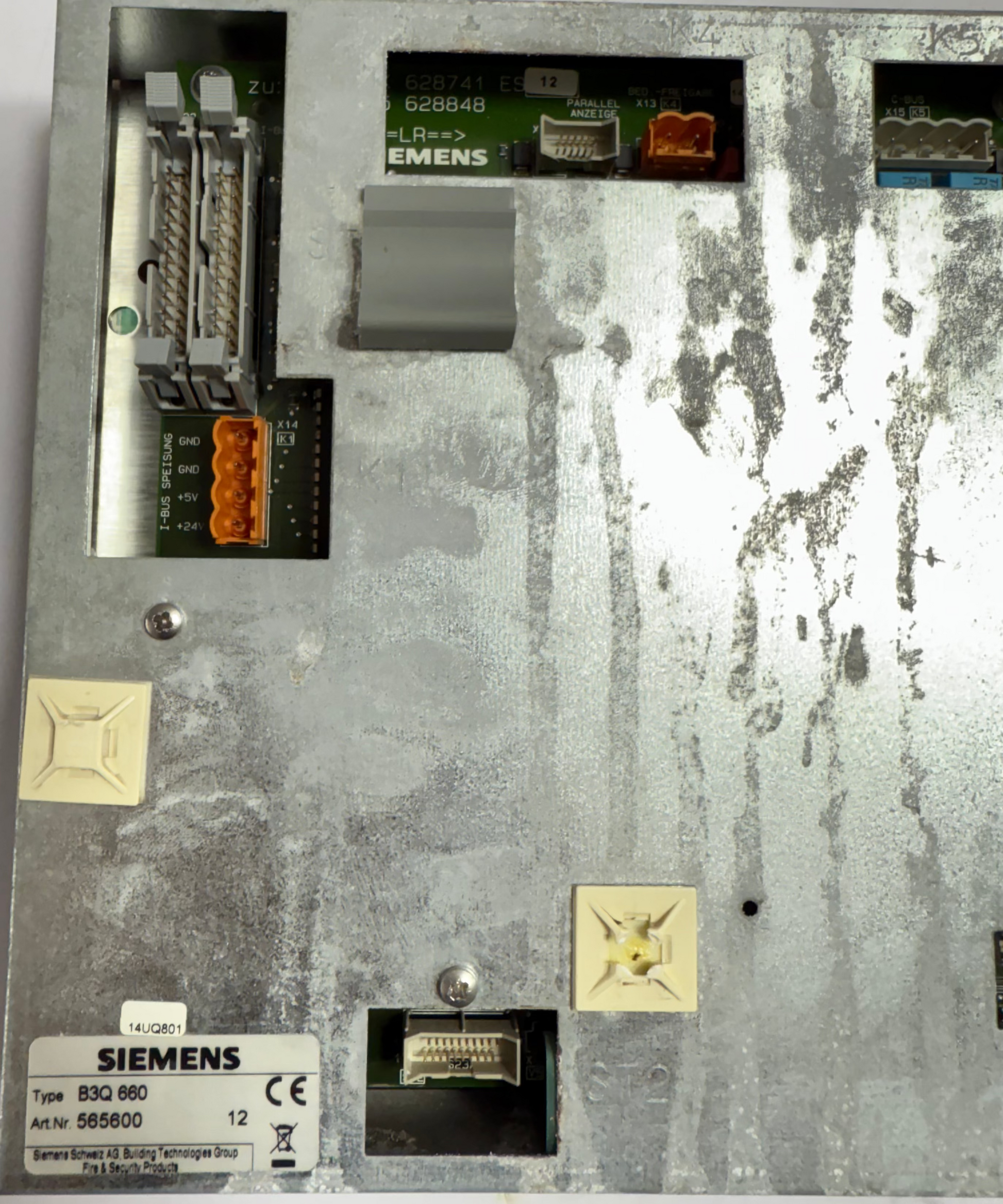 SIEMENS CERBERUS CT11 B3Q660 FIRE ALARM CONTROL PANEL