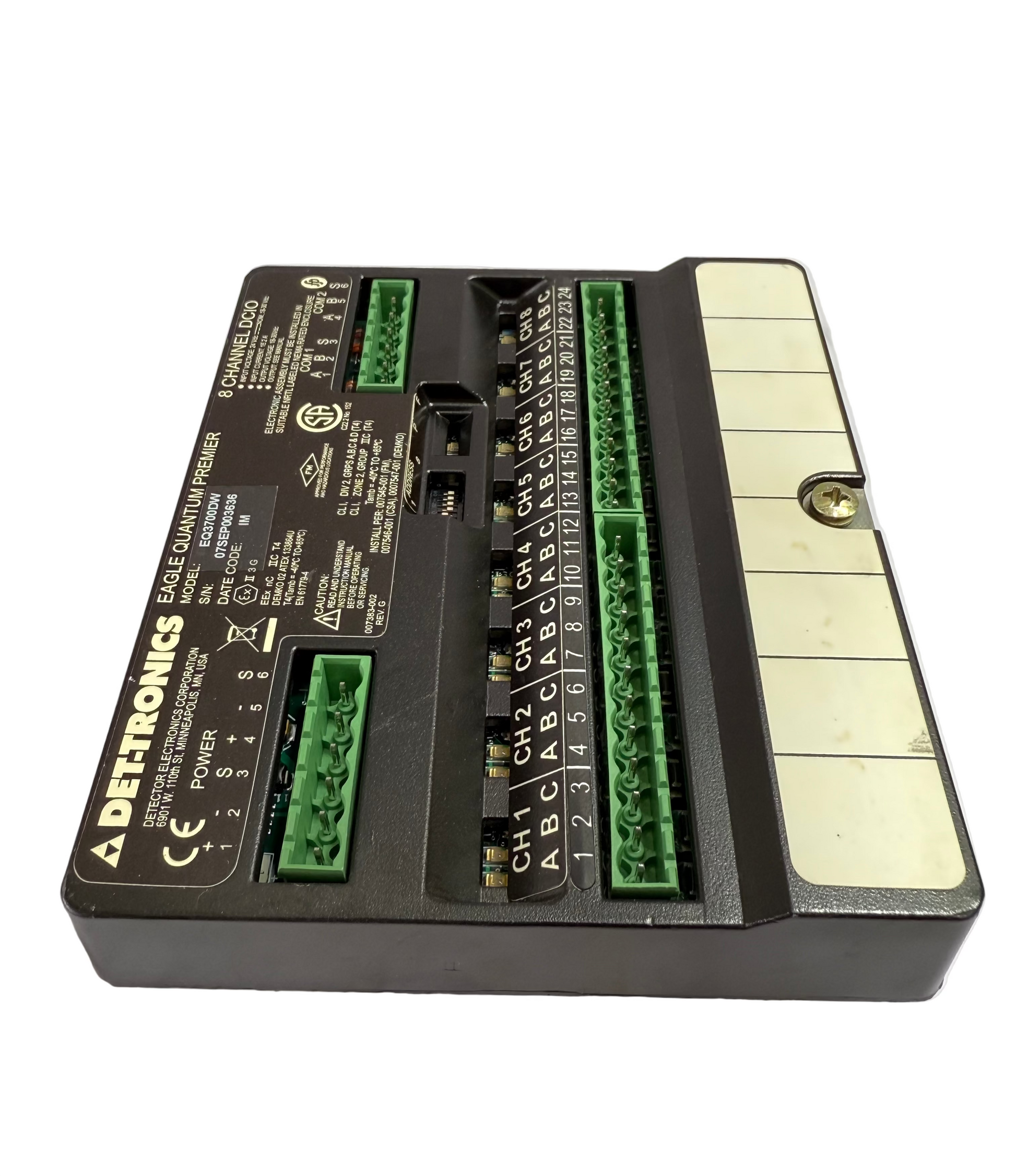 DET-TRONICS EQ3700DW DISRETE INPUT/OUTPUT MODULE 8 CHANNEL DCIO