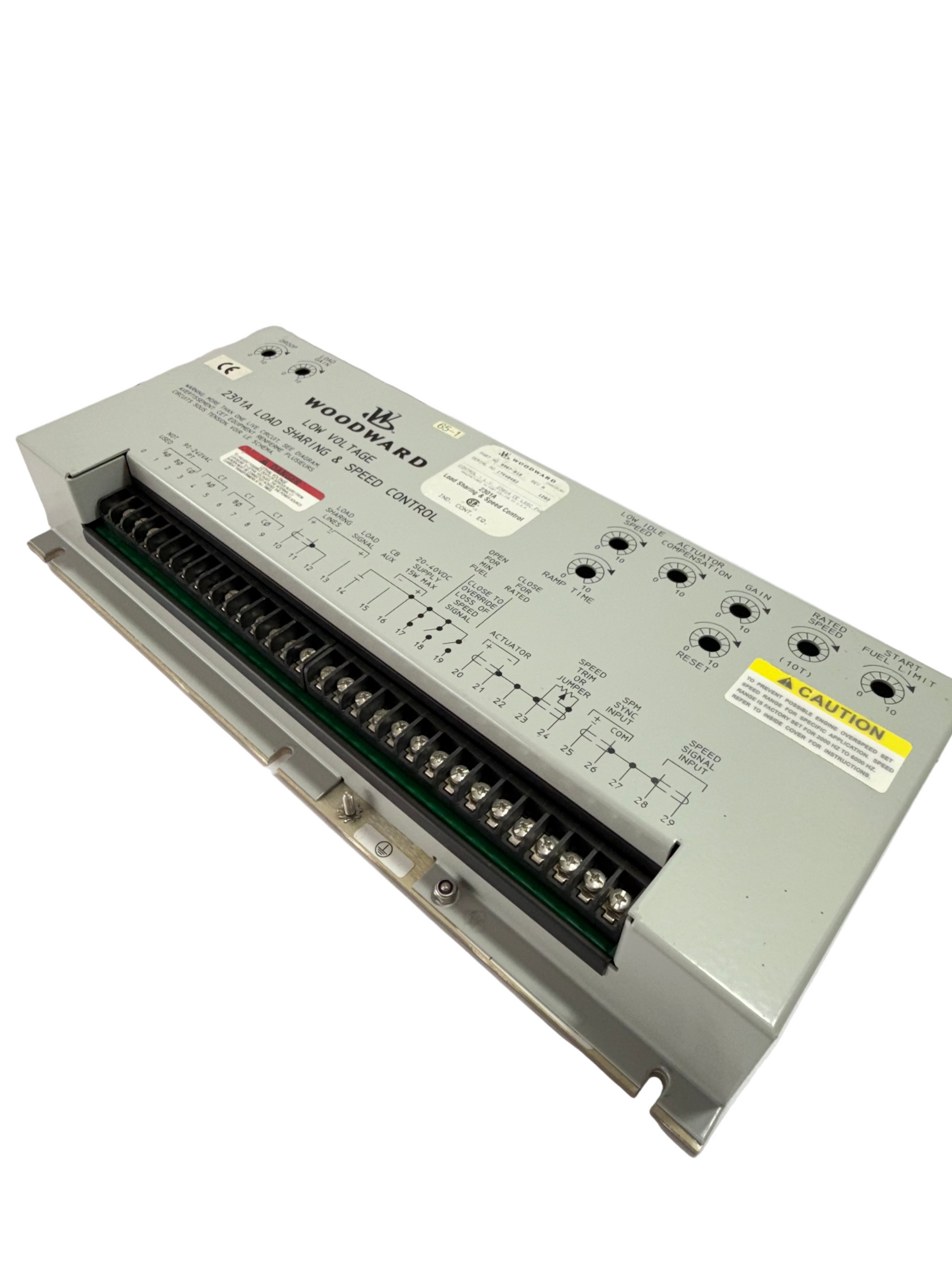 WOODWARD 9907-018 LOW VOLTAGE 2301A LOAD SHARING & SPEED CONTROL REV H