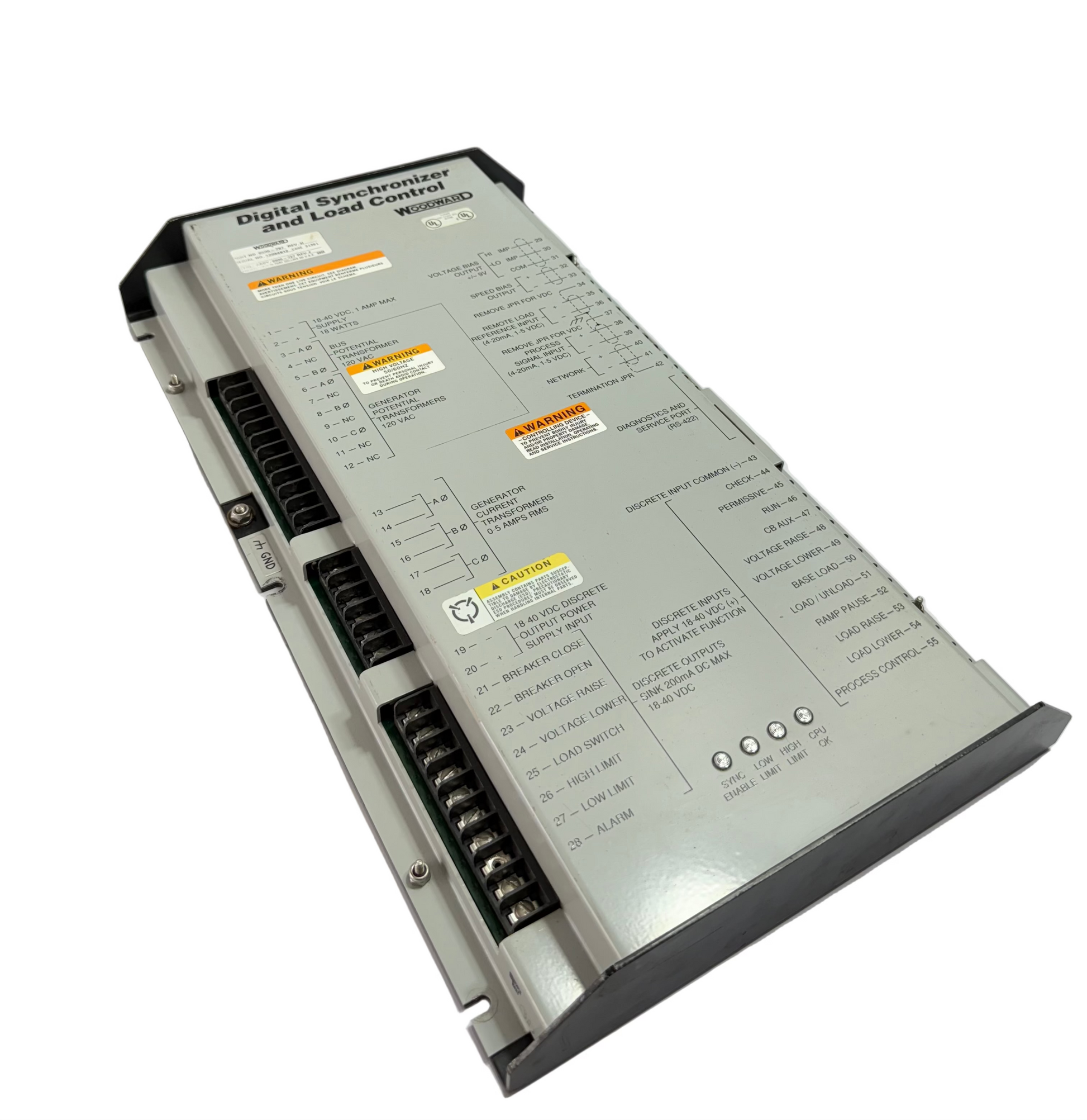 WOODWARD 9905-797 DIGITAL SYNCHRONIZER AND LOAD CONTROL REV.H