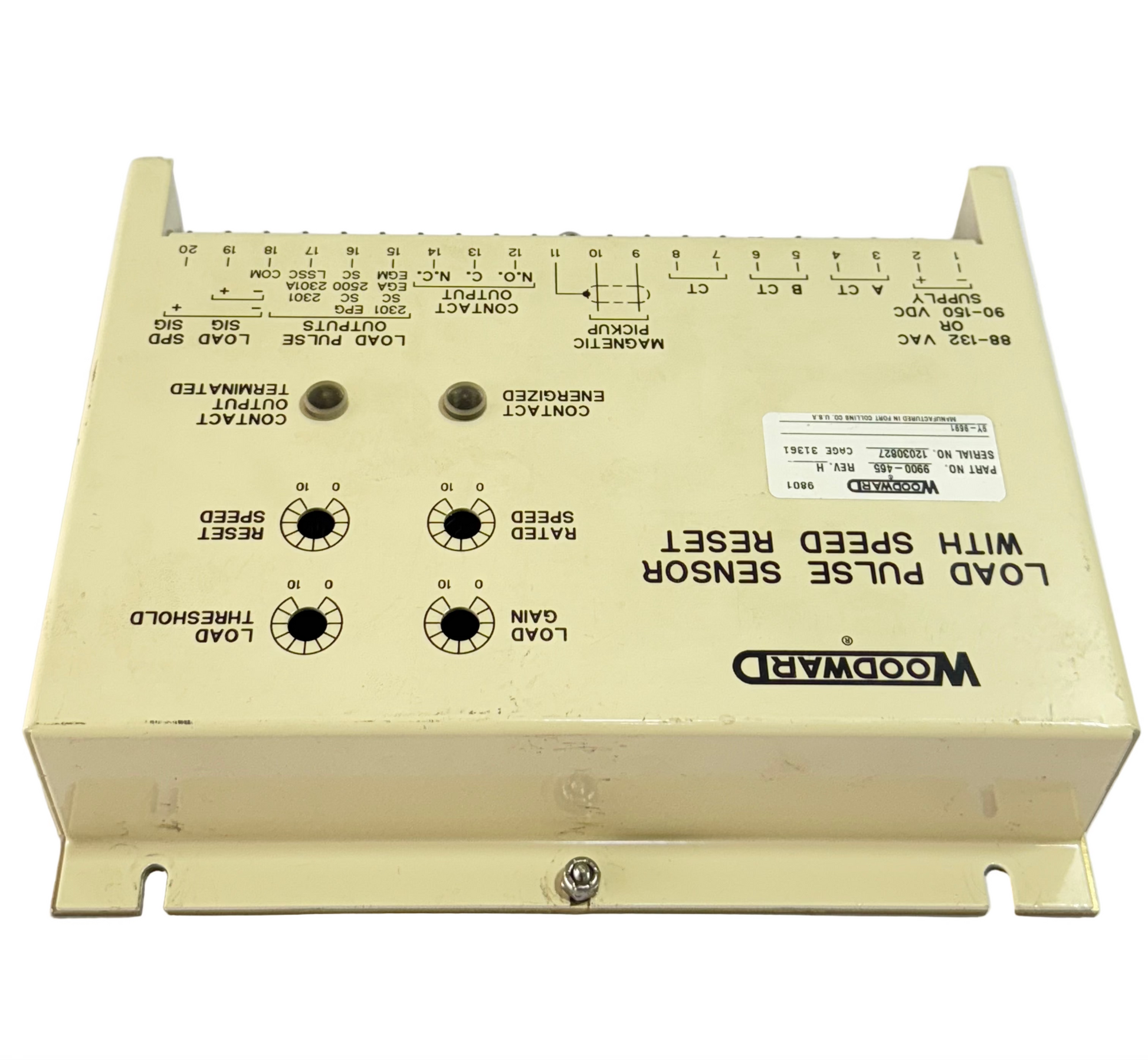 WOODWARD 9900-465 REV.H LOAD PLUS SENSOR WITH SPEED RESET