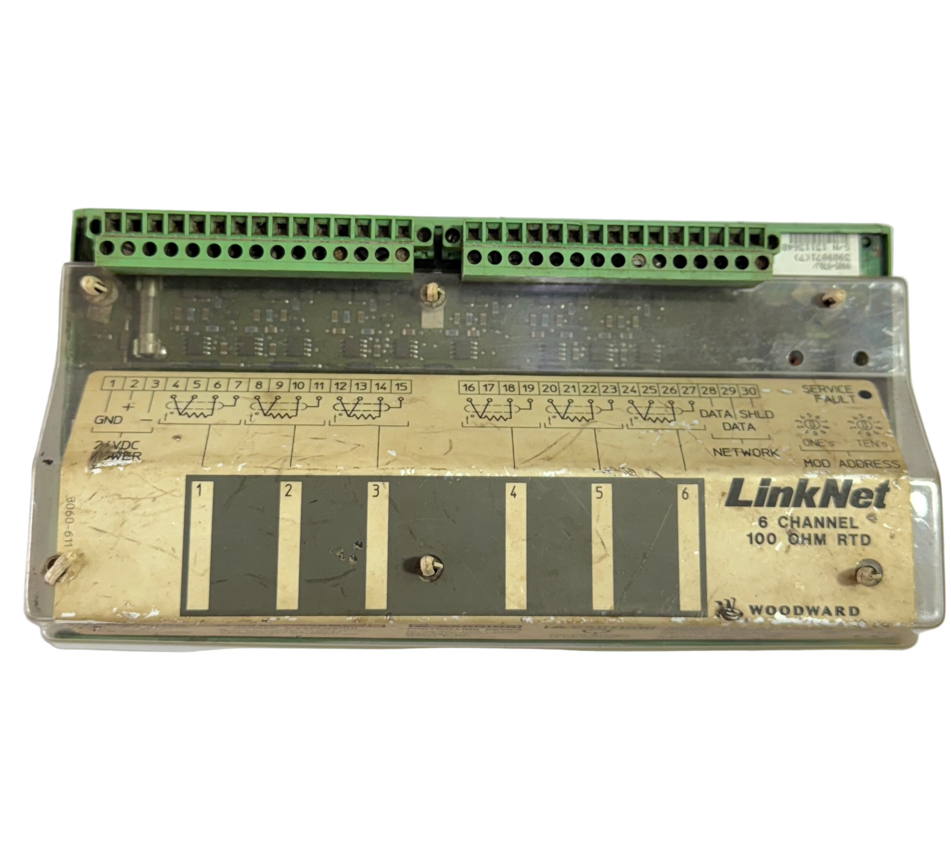 WOODWARD 9905-971 REV.J LINKNET 16 CHANNEL DISCRETE  MODULE