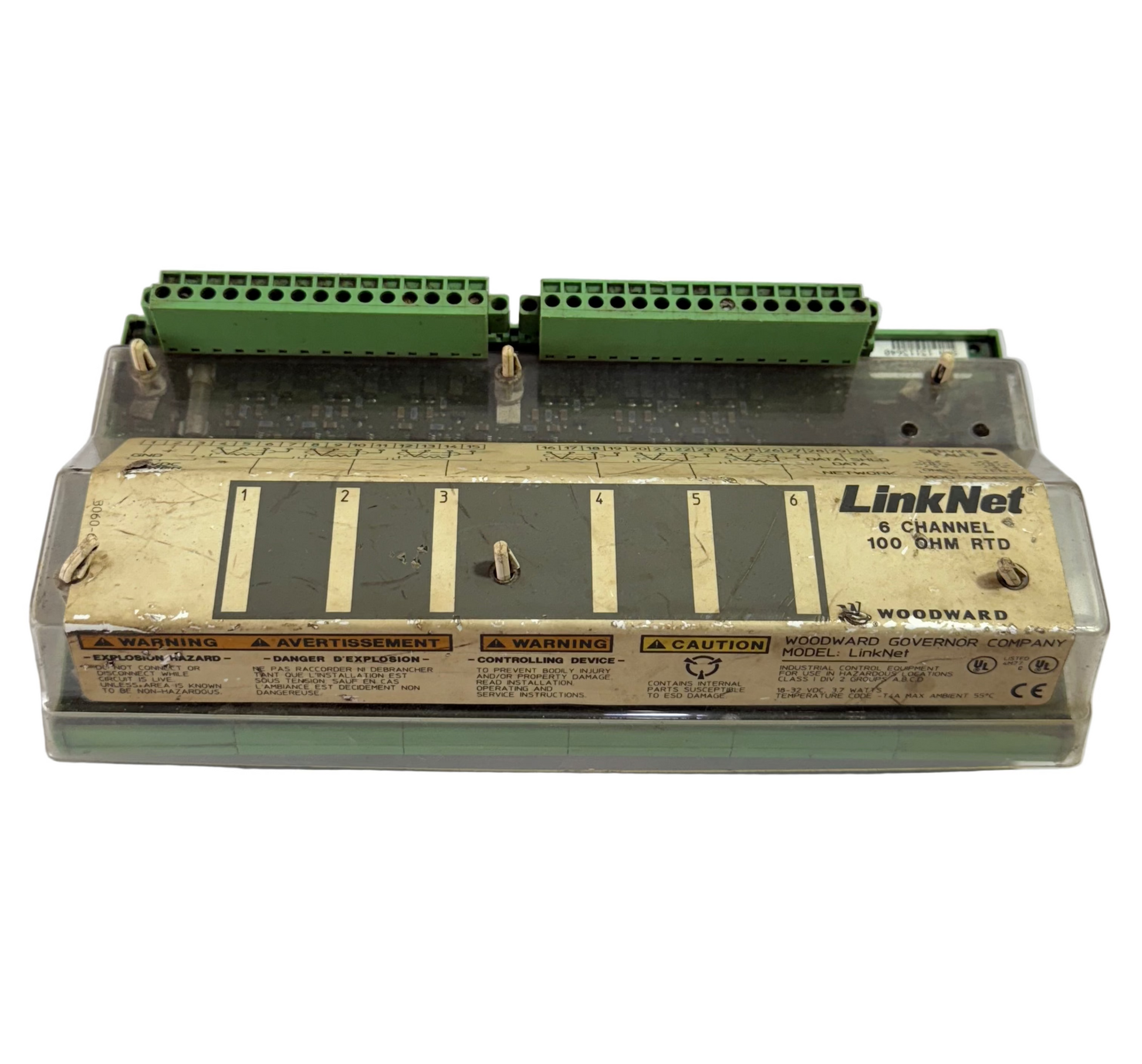 WOODWARD 9905-971 REV.J LINKNET 16 CHANNEL DISCRETE  MODULE